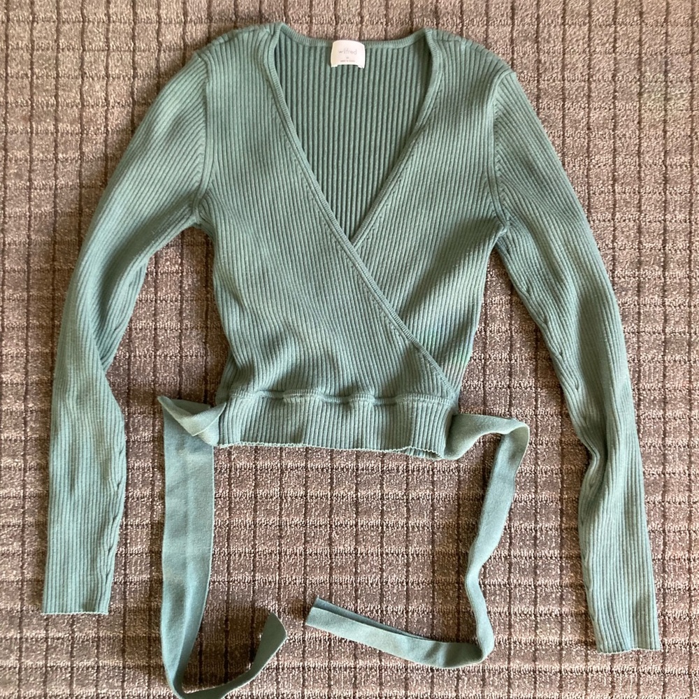 Green Wilfred Sweater With Bow Tie